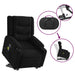 Stand Up Massage Recliner Chair Black Fabric Txblnat