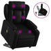 Stand Up Massage Recliner Chair Black Faux Leather Txbplbx
