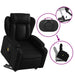 Stand Up Massage Recliner Chair Black Faux Leather Txbplbx