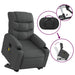 Stand Up Massage Recliner Chair Dark Grey Fabric Txblnpn