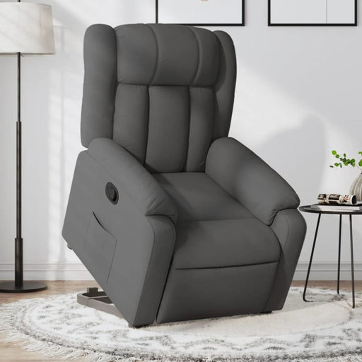 Stand Up Massage Recliner Chair Dark Grey Fabric Txbpikt