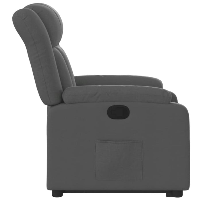 Stand Up Massage Recliner Chair Dark Grey Fabric Txbpikt