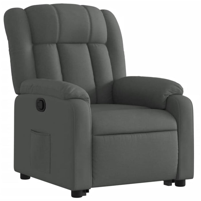 Stand Up Massage Recliner Chair Dark Grey Fabric Txbpikt