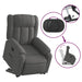 Stand Up Massage Recliner Chair Dark Grey Fabric Txbpikt