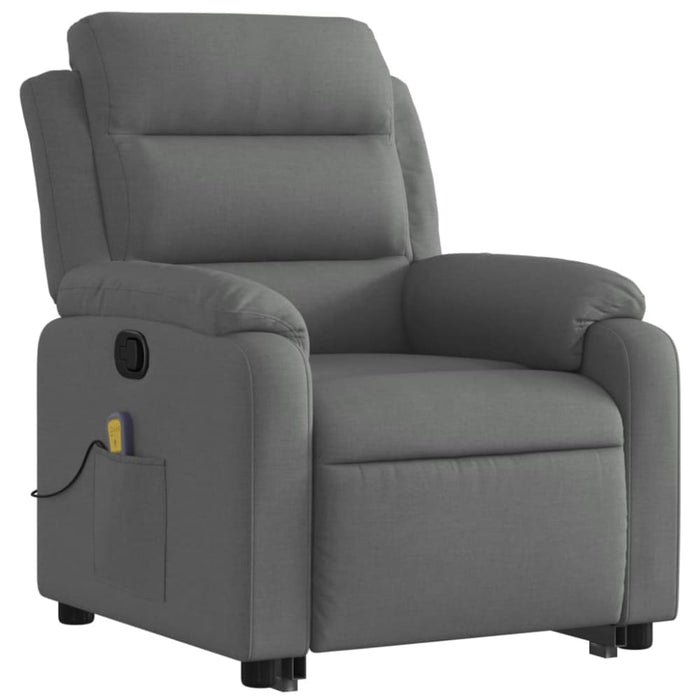 Stand Up Massage Recliner Chair Dark Grey Fabric Txbpitl