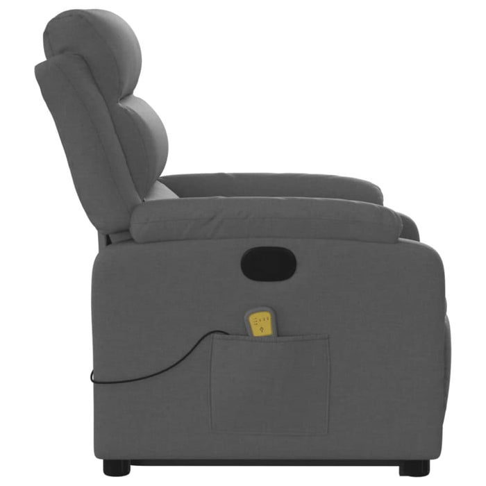 Stand Up Massage Recliner Chair Dark Grey Fabric Txbpitl
