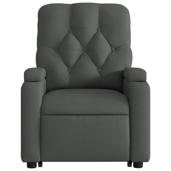 Stand Up Massage Recliner Chair Dark Grey Fabric Txbplio