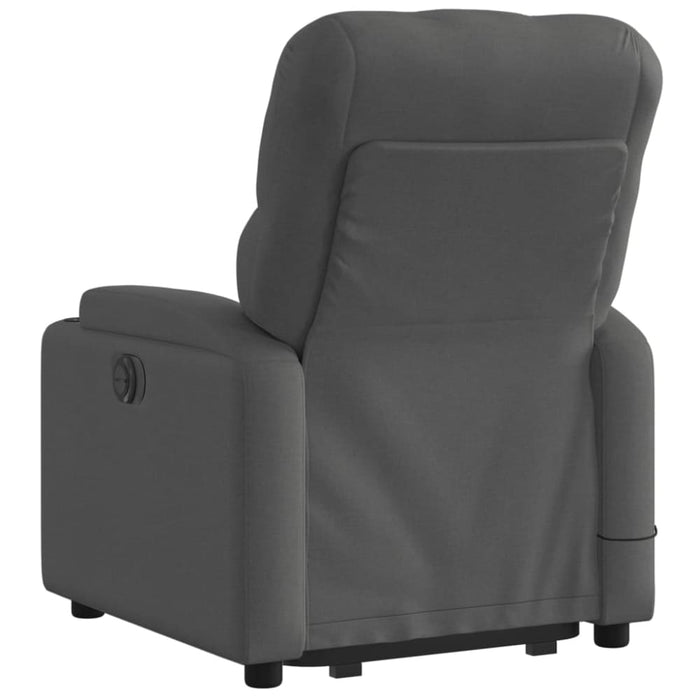 Stand Up Massage Recliner Chair Dark Grey Fabric Txbplio