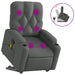 Stand Up Massage Recliner Chair Dark Grey Fabric Txbplio