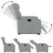 Stand Up Massage Recliner Chair Light Grey Fabric Txbpikx