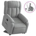 Stand Up Massage Recliner Chair Light Grey Fabric Txbpikx