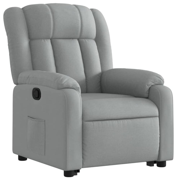 Stand Up Massage Recliner Chair Light Grey Fabric Txbpikx