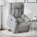 Stand Up Massage Recliner Chair Light Grey Fabric Txbpikx