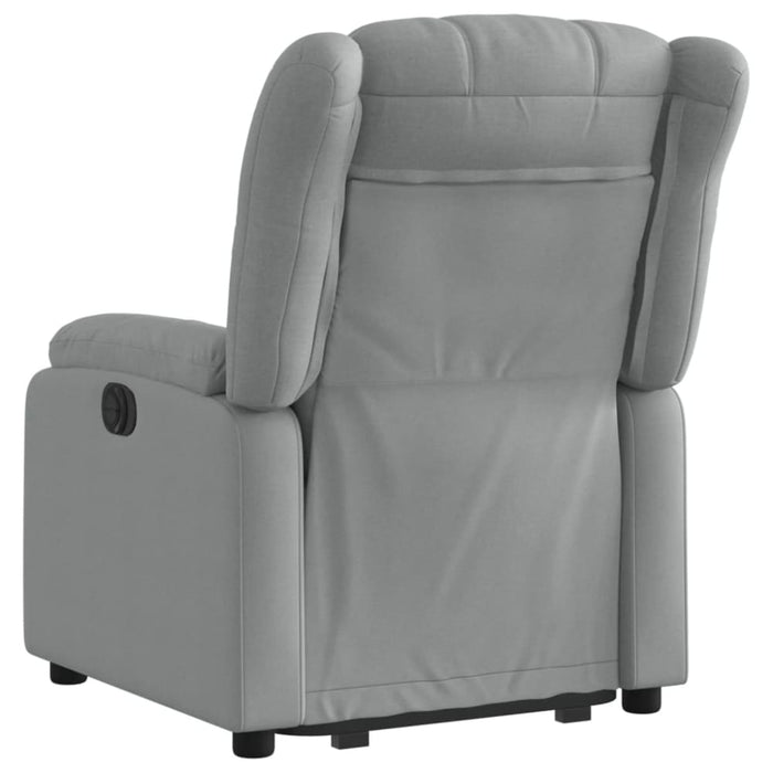 Stand Up Massage Recliner Chair Light Grey Fabric Txbpikx