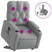 Stand Up Massage Recliner Chair Light Grey Fabric Txbplib