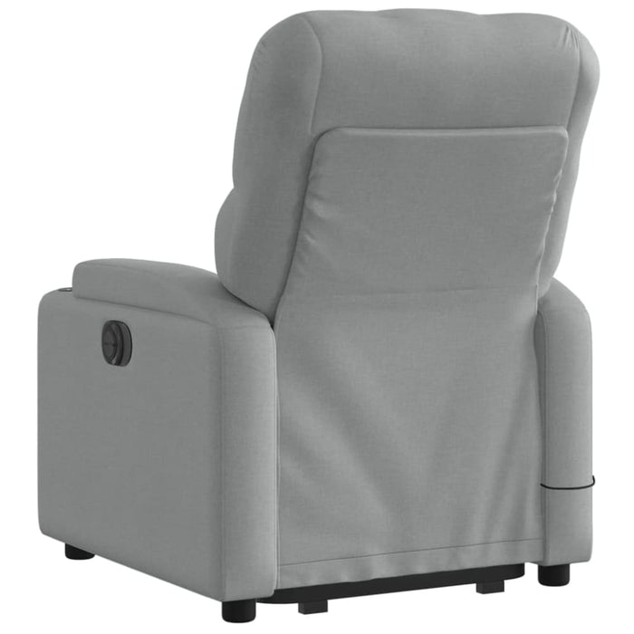 Stand Up Massage Recliner Chair Light Grey Fabric Txbplib