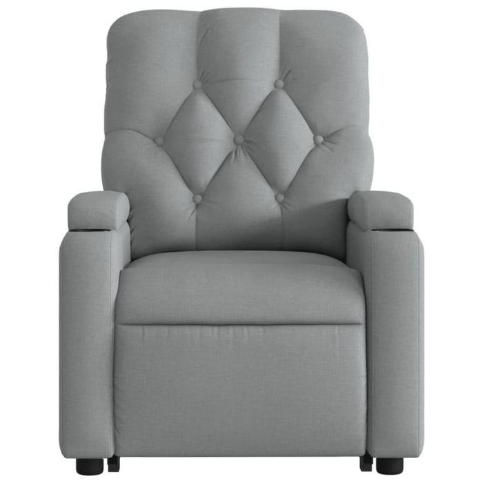 Stand Up Massage Recliner Chair Light Grey Fabric Txbplib