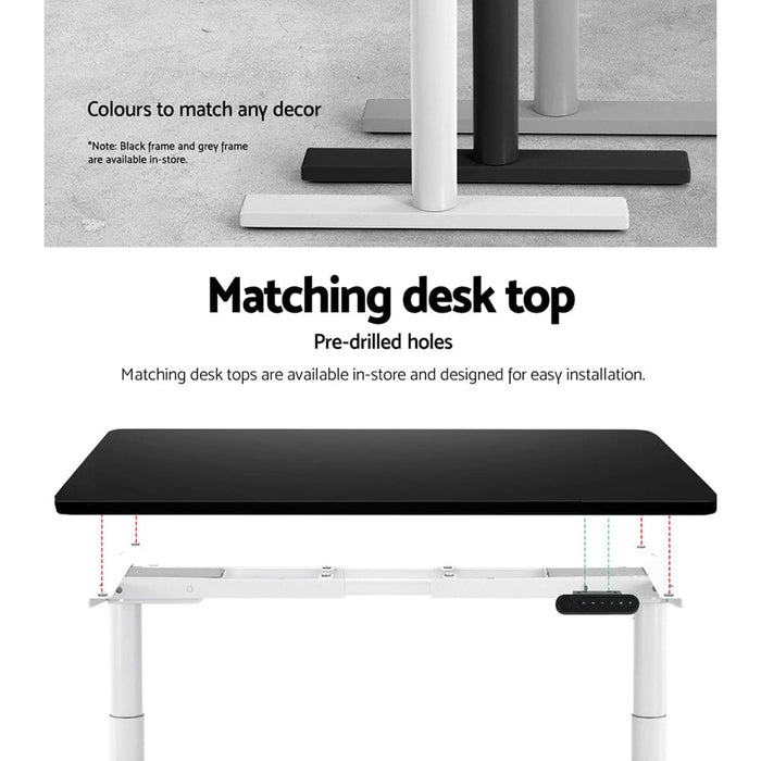 Standing Desk Sit Stand Motorised Adjustable Frame Only