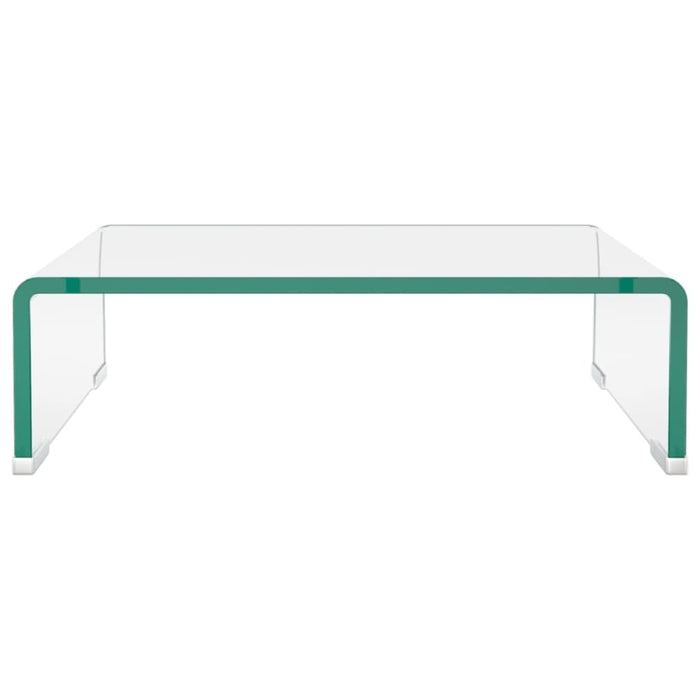 Tv Stand/monitor Riser Glass Clear 40x25x11 Cm Xaaoxl