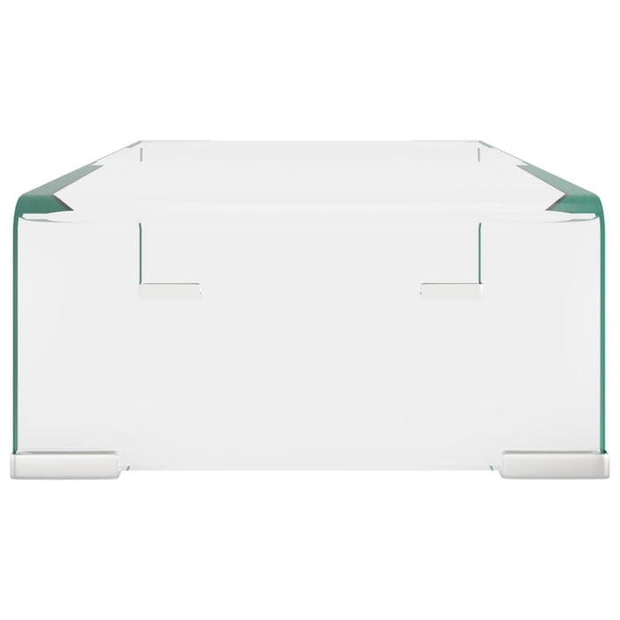 Tv Stand/monitor Riser Glass Clear 40x25x11 Cm Xaaoxl