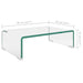 Tv Stand/monitor Riser Glass Clear 40x25x11 Cm Xaaoxl