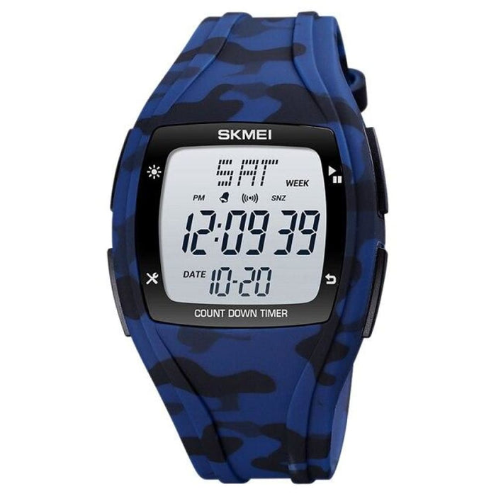 Pu Stap Led Display Electronic Unisex Sports Watch