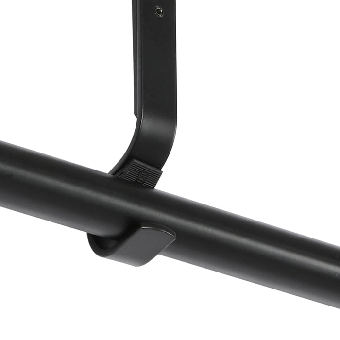 Steel Curtain Rod Quiet Rail Black