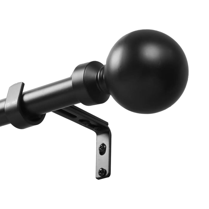 Steel Curtain Rod Quiet Rail Black