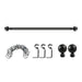 Steel Curtain Rod Quiet Rail Black