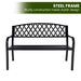 Steel Outdoor Garden Bench - Diamond