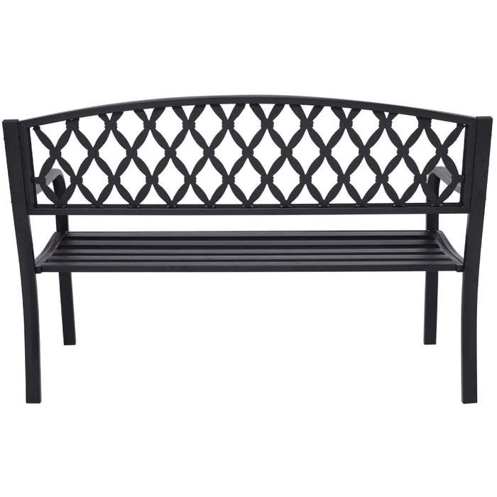 Steel Outdoor Garden Bench - Diamond