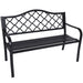 Steel Outdoor Garden Bench - Elegant
