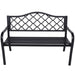 Steel Outdoor Garden Bench - Elegant