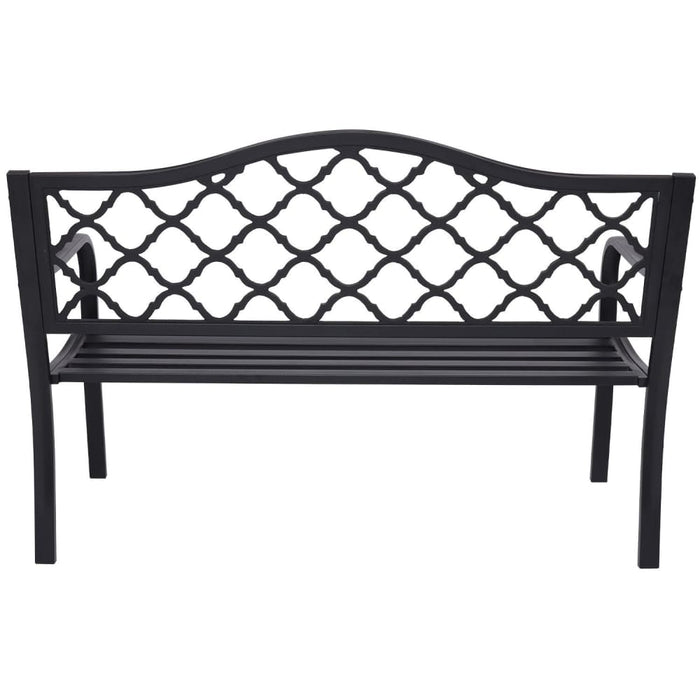 Steel Outdoor Garden Bench - Elegant