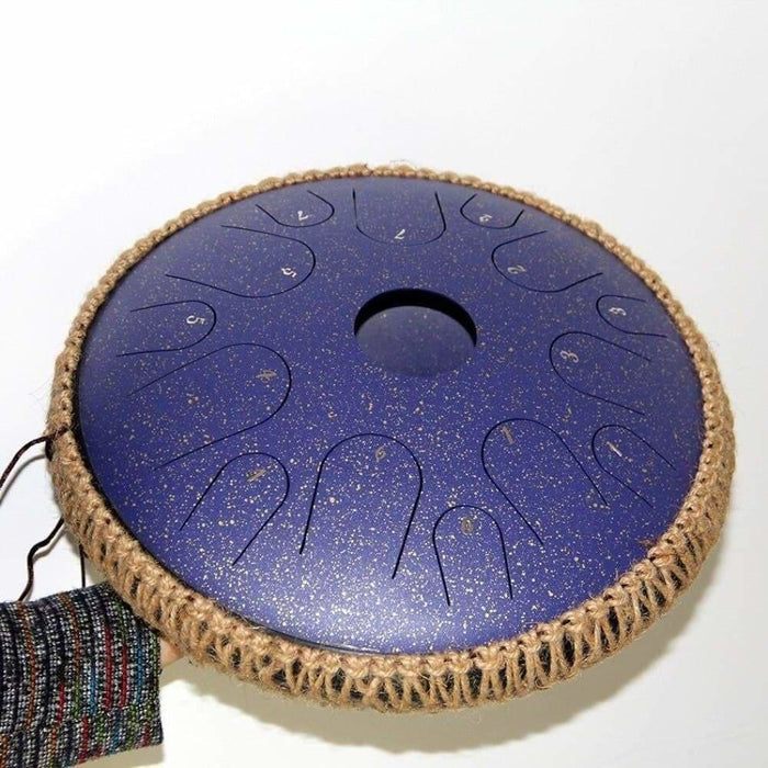 New Steel Tongue Drum 14 Inch Tone Pan Hand with Rope
