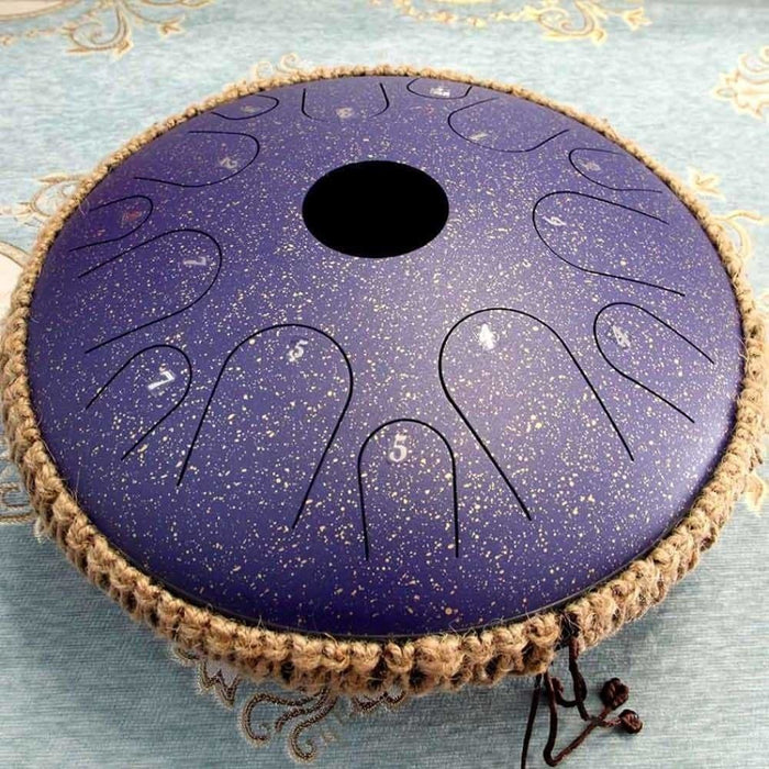 New Steel Tongue Drum 14 Inch Tone Pan Hand with Rope