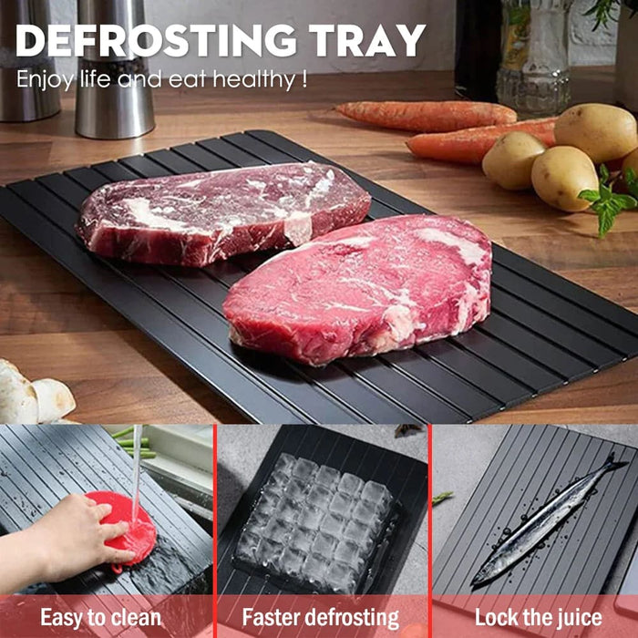 Non-stick Coated Defrosting Large Thawing Plate with Drip