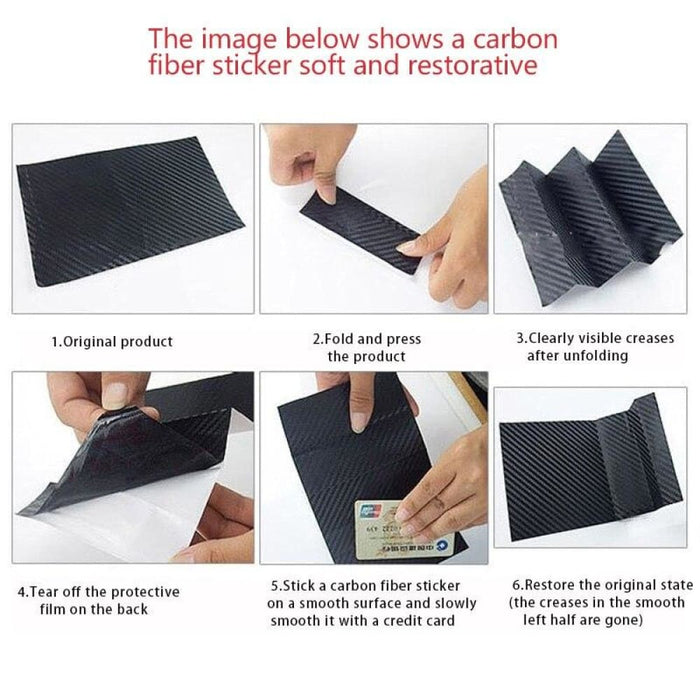 Car Sticker Carbon Fiber Vinyl High Glossy Wrap Film 6d