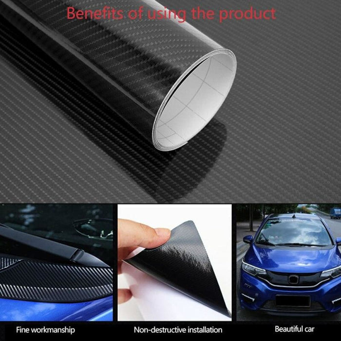 Car Sticker Carbon Fiber Vinyl High Glossy Wrap Film 6d