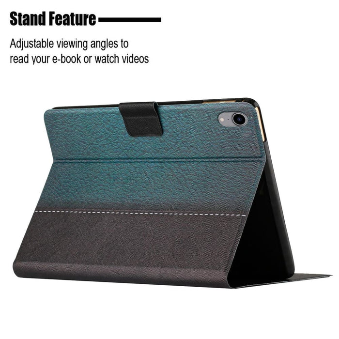 Stitching Solid Colour Flip Leather Smart Tablet Case