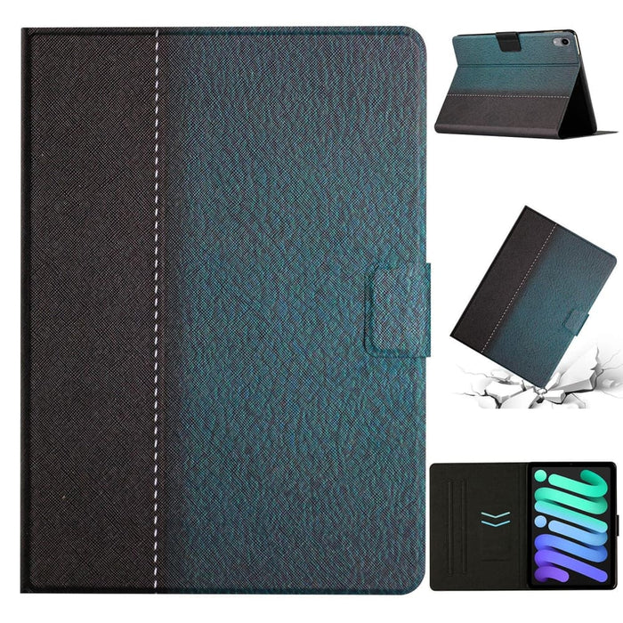 Stitching Solid Colour Flip Leather Smart Tablet Case