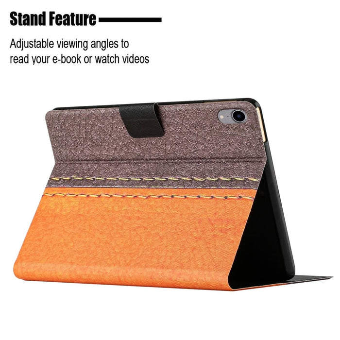 Stitching Solid Colour Flip Leather Smart Tablet Case