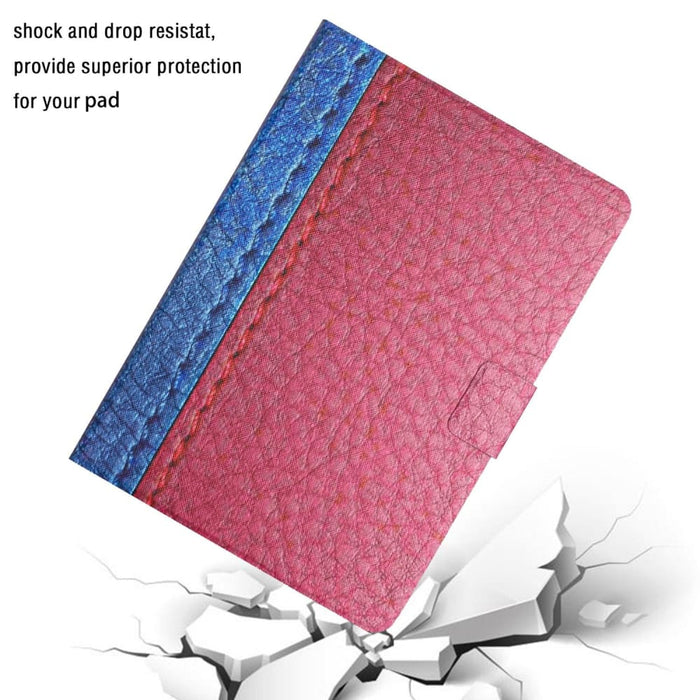 Stitching Solid Colour Flip Leather Smart Tablet Case