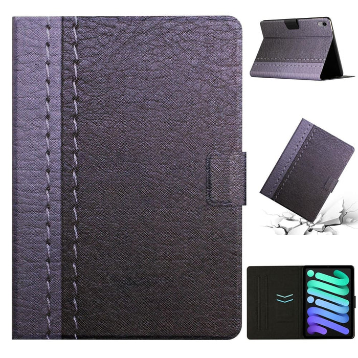 Stitching Solid Colour Flip Leather Smart Tablet Case