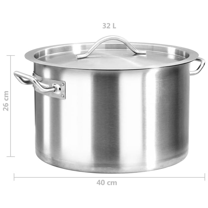 Stock Pot 32 l 40x26 Cm Stainless Steel Pootk