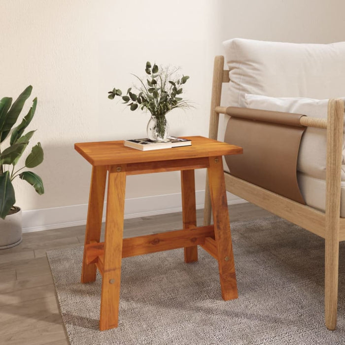 Stool 45x29x45 Cm Rectangular Solid Wood Acacia Optttb