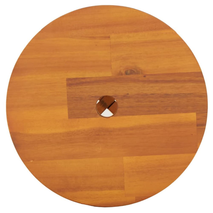 Stool Brown 38x38x45 Cm Round Solid Wood Acacia Opttto