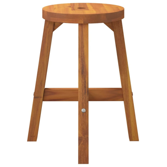 Stool Brown 38x38x45 Cm Round Solid Wood Acacia Opttto