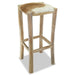 Bar Stool Real Leather And Solid Teak Wood Xaapaa