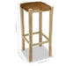 Bar Stool Real Leather And Solid Teak Wood Xaapaa